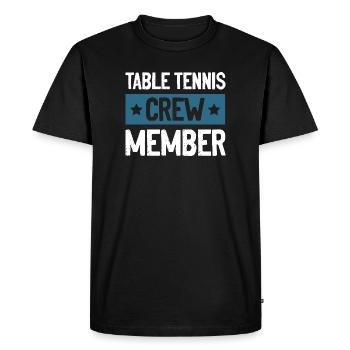 Équipe de tennis de table - T-shirt Premium bio Homme - noir - Devant - Nico (187cm)