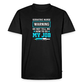 Nursing Home Geriatric Nurse Nurse - Men's Premium Organic T-Shirt - black - Front - Nico (187cm)
