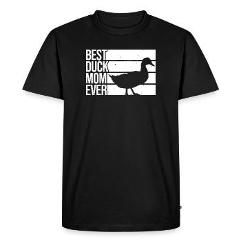 Best Duck Mom Ever - Men's Premium Organic T-Shirt - black - Front - Nico (187cm)
