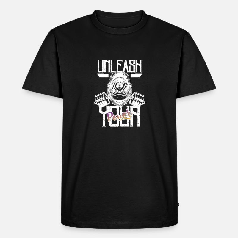Entfessle Kraft auf der Bühne - Männer Premium Bio T-Shirt - Schwarz