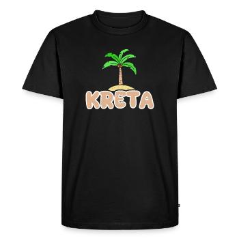 La Crète comme jour férié - T-shirt Premium bio Homme - noir - Devant - Nico (187cm)