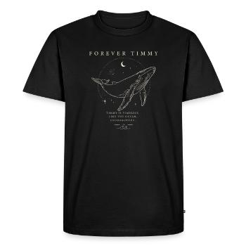 Forever Timmy - Unforgotten Whale Beige Fine Art - Men's Premium Organic T-Shirt - black - Front - Nico (187cm)