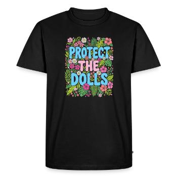 Mois de la Fierté LGBTQ - Protégez les poupées - T-shirt Premium bio Homme - noir - Devant - Nico (187cm)