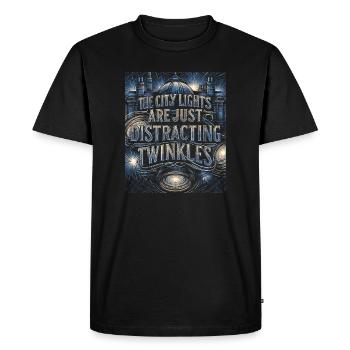 Celestial Constellation Astrology Gift - Men's Premium Organic T-Shirt - black - Front - Nico (187cm)