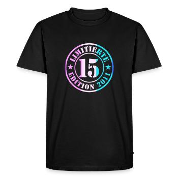 Garçon du 15e anniversaire - T-shirt Premium bio Homme - noir - Devant - Nico (187cm)