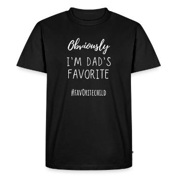 Le T-shirt préféré de mon père - T-shirt Premium bio Homme - noir - Devant - Nico (187cm)