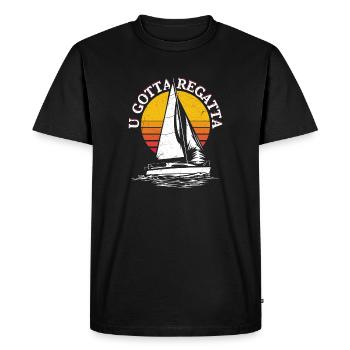 U Gotta Regatta Sailor Sail Captain - Men's Premium Organic T-Shirt - black - Front - Nico (187cm)