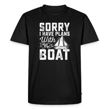 Désolé, j’ai des plans avec mon Boat Sailor Sail Capai - T-shirt Premium bio Homme - noir - Devant - Nico (187cm)