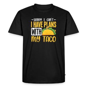 Taco About a Party Tacos - Men's Premium Organic T-Shirt - black - Front - Nico (187cm)
