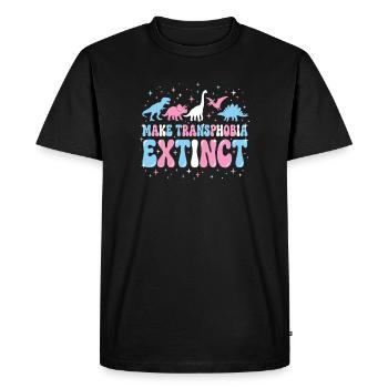 LGBTQ Pride Month - Make Transphobia Extinct - Men's Premium Organic T-Shirt - black - Front - Nico (187cm)