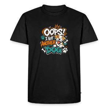 Oops, I've got a dog again! - Men's Premium Organic T-Shirt - black - Front - Nico (187cm)