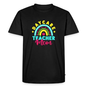 Enseignante de maternelle Maman Enseignante de maternelle - T-shirt Premium bio Homme - noir - Devant - Nico (187cm)