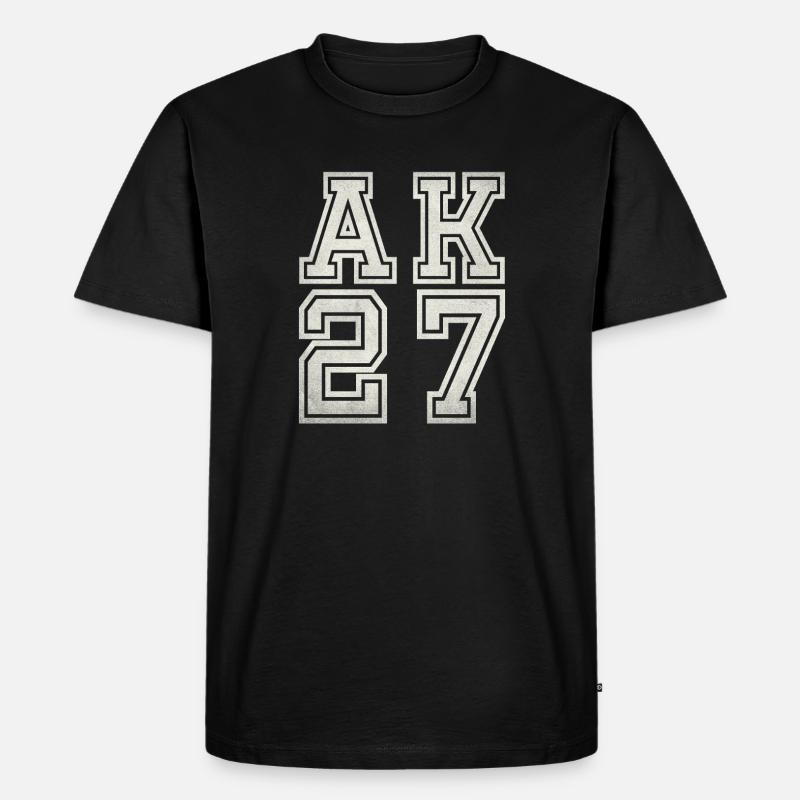 AK 27 - Männer Premium Bio T-Shirt - Schwarz