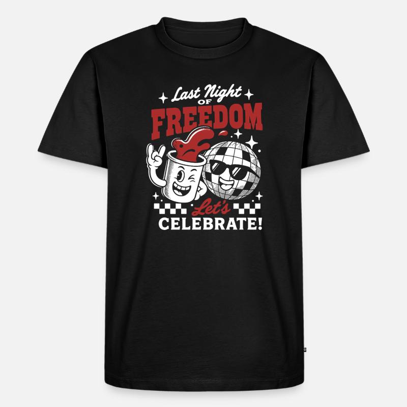 No Probllama JGA Lama Design - Männer Premium Bio T-Shirt - Schwarz