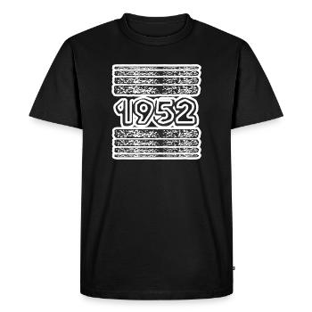 Year 1952 - Men's Premium Organic T-Shirt - black - Front - Nico (187cm)