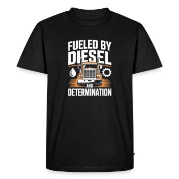 Conducteur professionnel Camion Camion Diesel - T-shirt Premium bio Homme - noir - Devant - Nico (187cm)