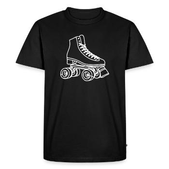 Dessin des patins à roulettes - T-shirt Premium bio Homme - noir - Devant - Nico (187cm)