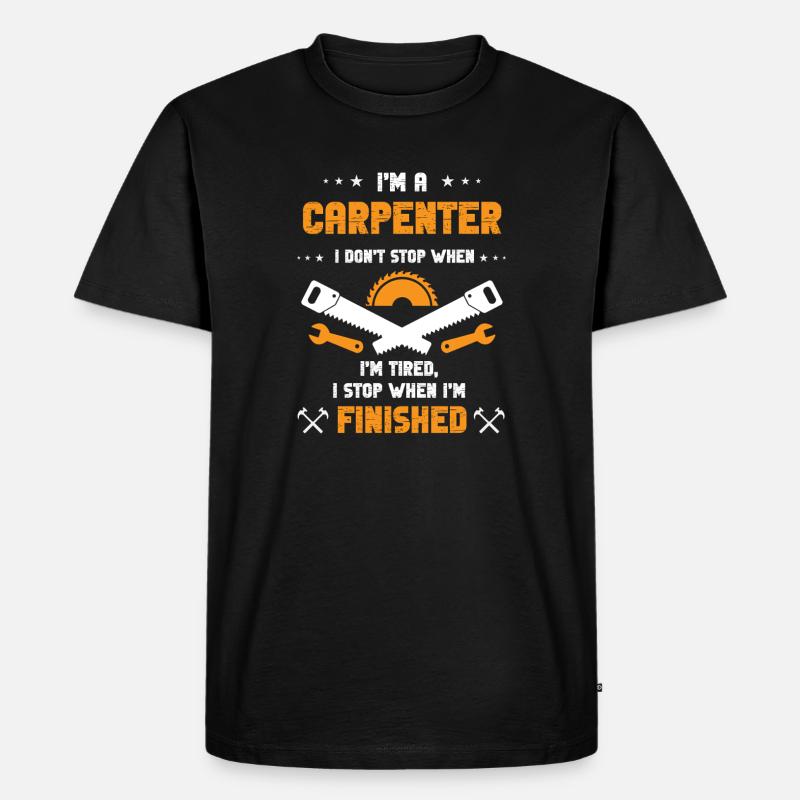 Stolzer Tischler - Männer Premium Bio T-Shirt - Schwarz