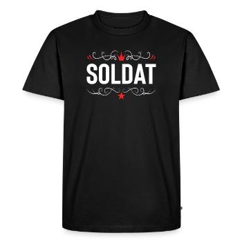 Soldier Profession - Men's Premium Organic T-Shirt - black - Front - Nico (187cm)