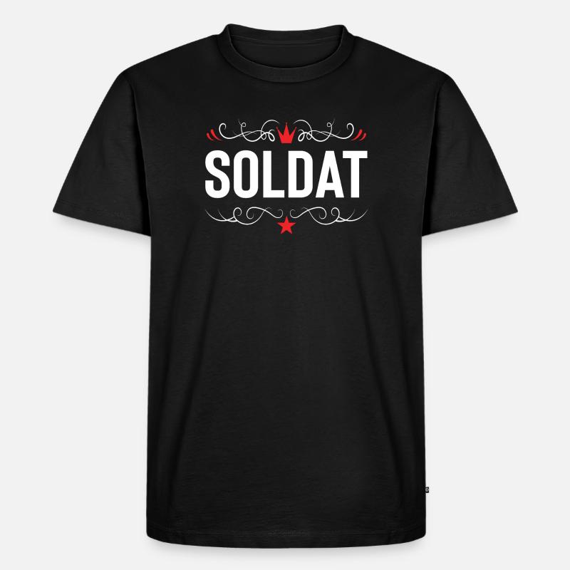 Soldat Beruf - Männer Premium Bio T-Shirt - Schwarz