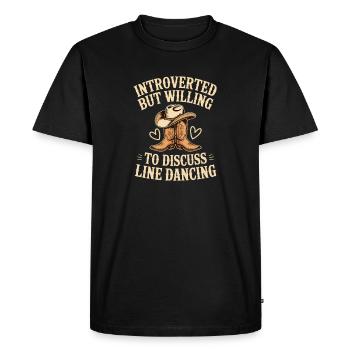Cadeaux de danse en ligne - T-shirt Premium bio Homme - noir - Devant - Nico (187cm)