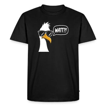 Lunettes de soleil Mouette avec Watt ?! - T-shirt Premium bio Homme - noir - Devant - Nico (187cm)