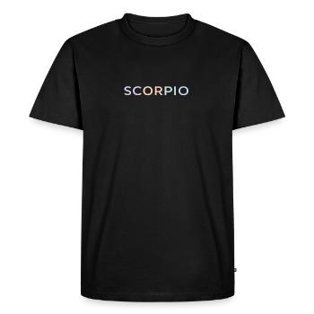 Pastel Scorpio Glyphs - Men's Premium Organic T-Shirt - black - Front - Nico (187cm)