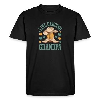 Danse en ligne pour grand-père Danse en ligne Cadeau pour danseur en ligne - T-shirt Premium bio Homme - noir - Devant - Nico (187cm)