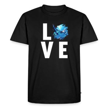 Raies Manta Raies - T-shirt Premium bio Homme - noir - Devant - Nico (187cm)