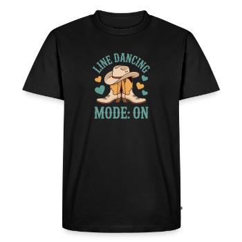 Line Dancing Line Dance Line Dancer Gifts - Men's Premium Organic T-Shirt - black - Front - Nico (187cm)