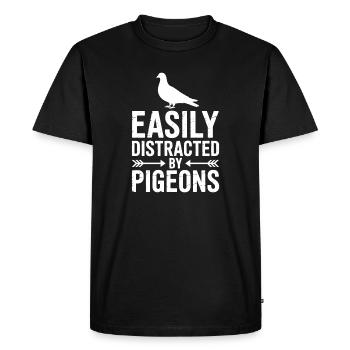 Dictons de colombes Oiseau Colombes Cadeau de Colombes drôles - T-shirt Premium bio Homme - noir - Devant - Nico (187cm)