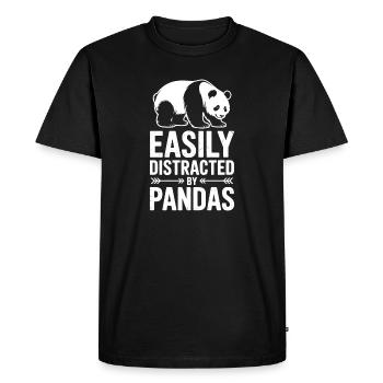 Pandas Sayings Pandas Funny Pandas Gift - Men's Premium Organic T-Shirt - black - Front - Nico (187cm)