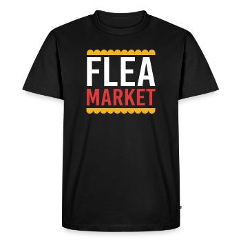 Flea market flea market - Men's Premium Organic T-Shirt - black - Front - Nico (187cm)