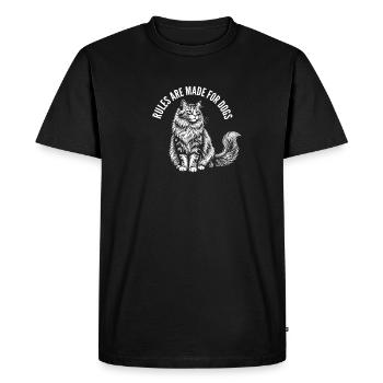 Design de la maman chat chat Chat Mignonne - T-shirt Premium bio Homme - noir - Devant - Nico (187cm)