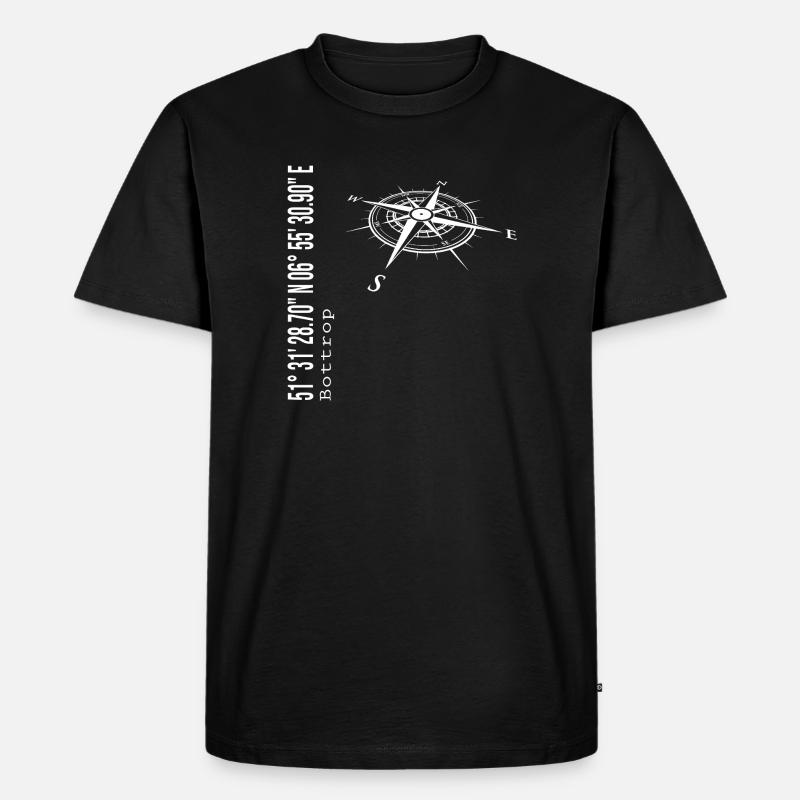 Bottrop - Männer Premium Bio T-Shirt - Schwarz