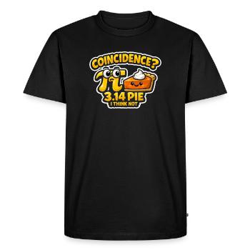 Coïncidence du Jour Pi 3.14 Conception de Gâteau Mathématique - T-shirt Premium bio Homme - noir - Devant - Nico (187cm)