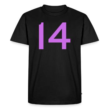 14 - T-shirt Premium bio Homme - noir - Devant - Nico (187cm)