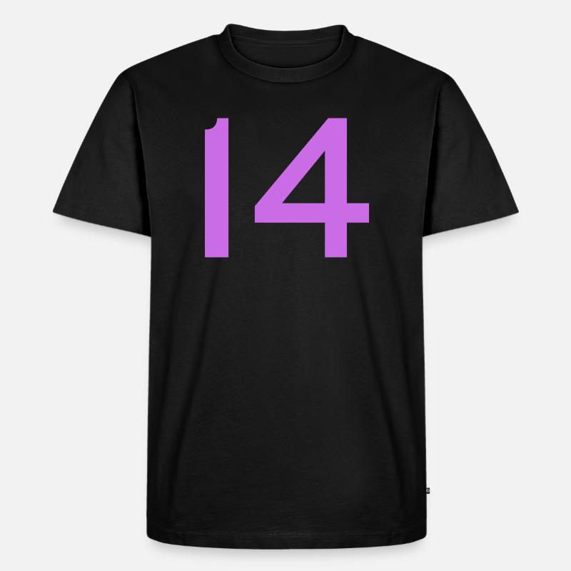 14 - Männer Premium Bio T-Shirt - Schwarz