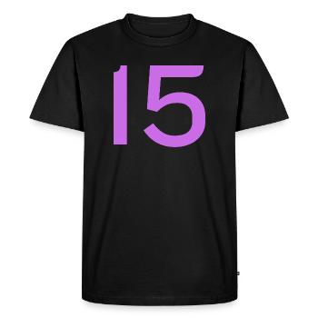 15 - T-shirt Premium bio Homme - noir - Devant - Nico (187cm)