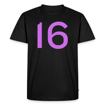 16 - T-shirt Premium bio Homme - noir - Devant - Nico (187cm)