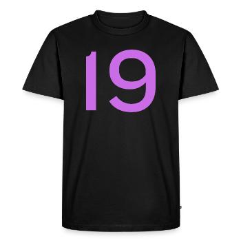19 - T-shirt Premium bio Homme - noir - Devant - Nico (187cm)