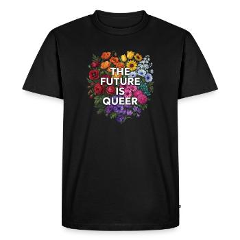 Mois de la fierté LGBTQ - L’avenir est queer - T-shirt Premium bio Homme - noir - Devant - Nico (187cm)