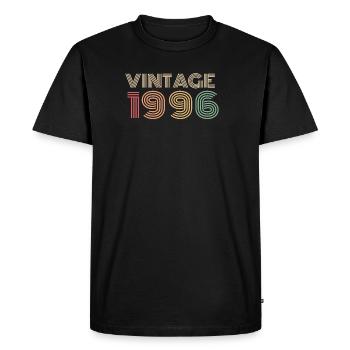 Typo Circular 30 Years Thirty Party 1996 - Men's Premium Organic T-Shirt - black - Front - Nico (187cm)