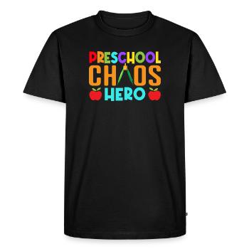 Enseignant de maternelle Chaos Hero Instituteur de maternelle - T-shirt Premium bio Homme - noir - Devant - Nico (187cm)