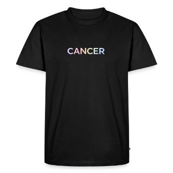 Pastel Cancer Awareness Letters - Men's Premium Organic T-Shirt - black - Front - Nico (187cm)