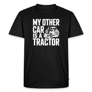 My Other Car Is a Tractor - Men's Premium Organic T-Shirt - black - Front - Nico (187cm)