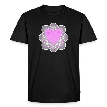 Heart Pink Mandala Wedding Love Love Romance Fan - Men's Premium Organic T-Shirt - black - Front - Nico (187cm)