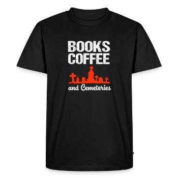 Funeral Coffee - Men's Premium Organic T-Shirt - black - Front - Nico (187cm)