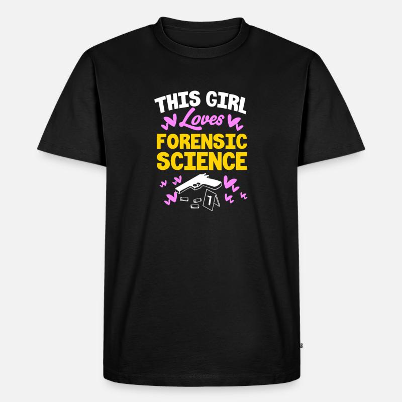 Forensik Forensiker Spurensicherung - Männer Premium Bio T-Shirt - Schwarz