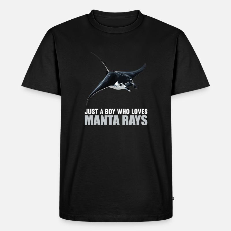 Rochen Mantarochen - Männer Premium Bio T-Shirt - Schwarz
